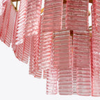 Opalora Pink Glass Chandelier