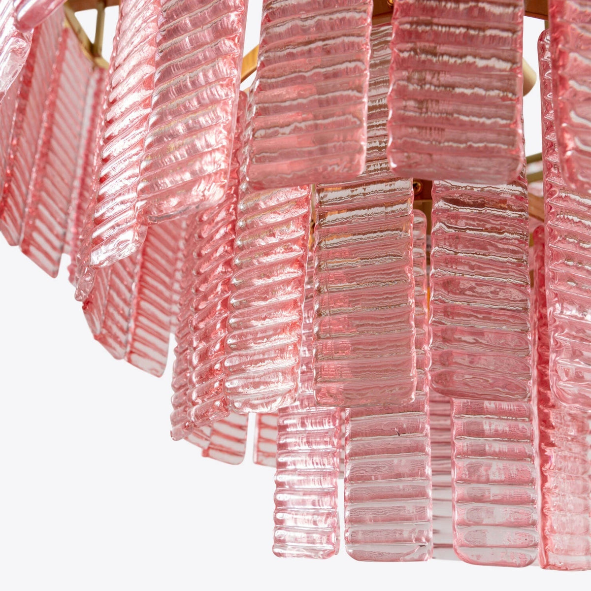 Opalora Pink Glass Chandelier