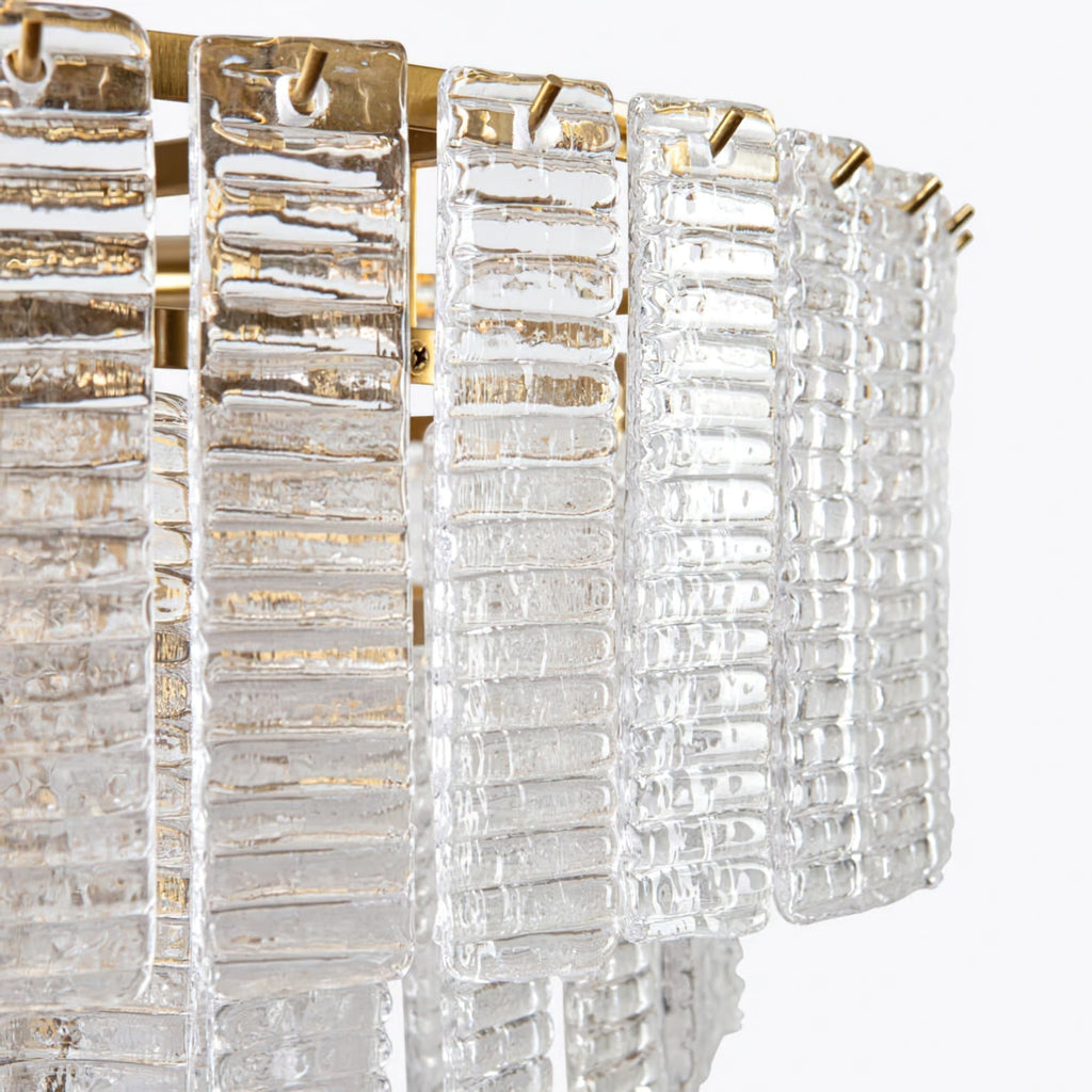 Opalora Pink Glass Chandelier
