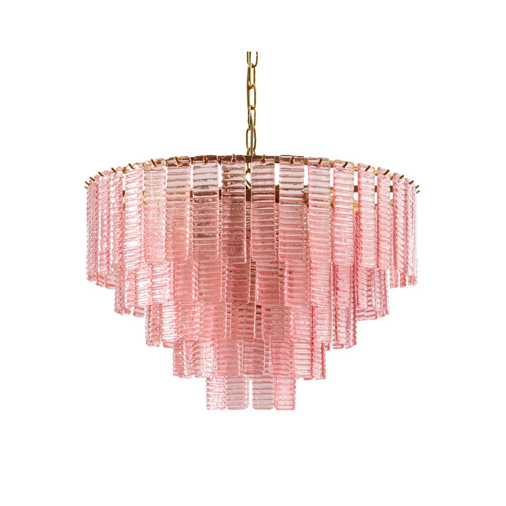 Opalora Pink Glass Chandelier