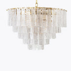 Opalora Pink Glass Chandelier