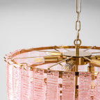 Opalora Pink Glass Chandelier