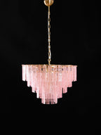 Opalora Pink Glass Chandelier