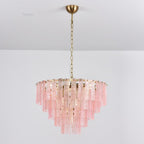 Opalora Pink Glass Chandelier