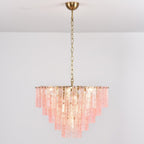 Opalora Pink Glass Chandelier