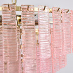 Opalora Pink Glass Chandelier