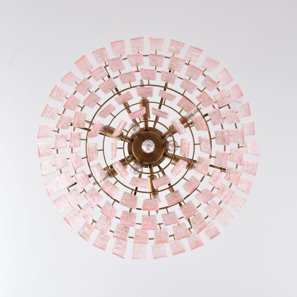 Opalora Pink Glass Chandelier