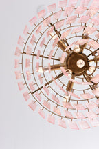 Opalora Pink Glass Chandelier