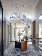 Brush Art Glass Chandelier
