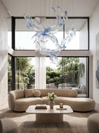 Brush Art Glass Chandelier