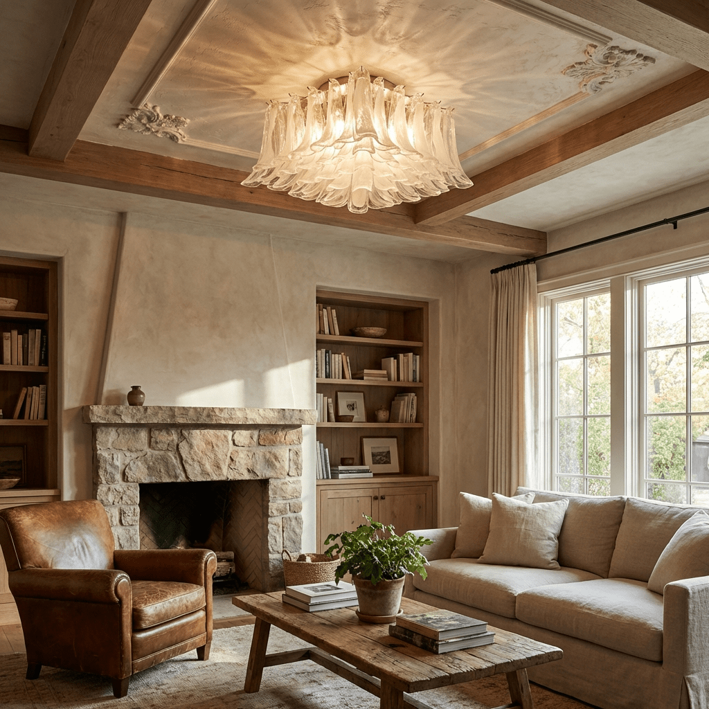 Petal Glass Ceiling Light