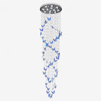 Elyndra LED K9 Crystal Column Chandelier