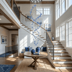 Elyndra LED K9 Crystal Column Chandelier