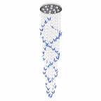 Elyndra LED K9 Crystal Column Chandelier