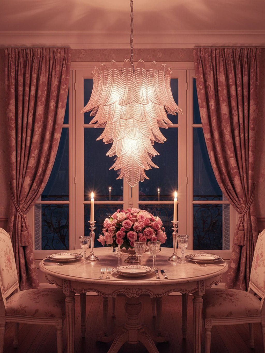 Rosalind Glass Chandelier