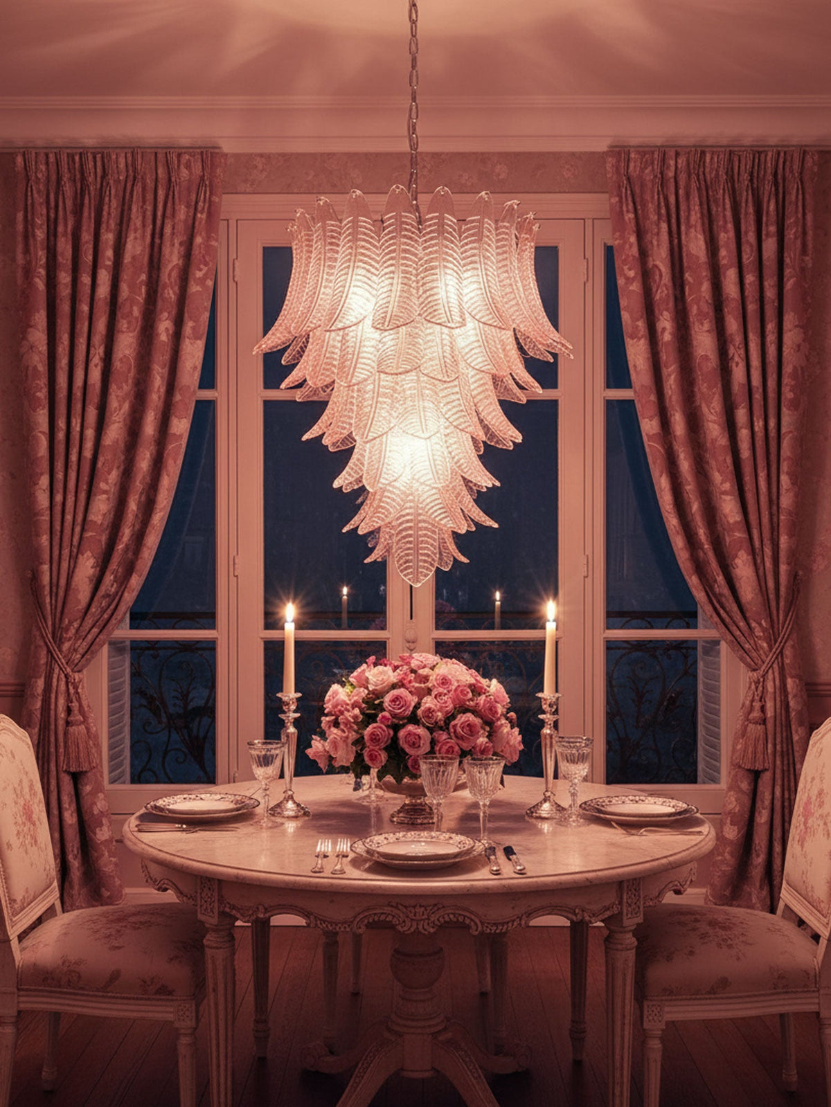 Rosalind Glass Chandelier
