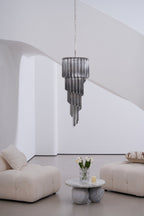 Lucente Noir Spiral Chandelier