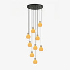 Bell Jar Alabaster Cluster Chandelier