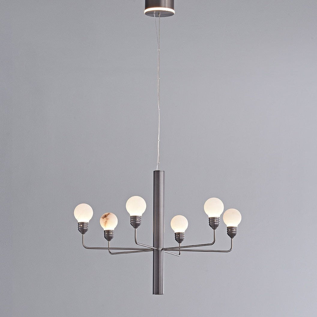 Raggiera Tiered Alabaster Globe Chandelier