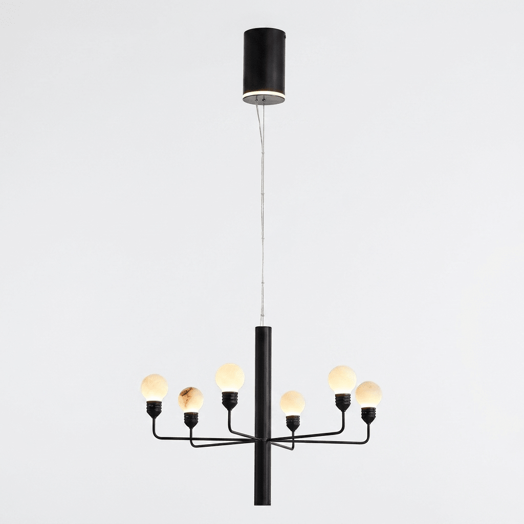 Raggiera Tiered Alabaster Globe Chandelier