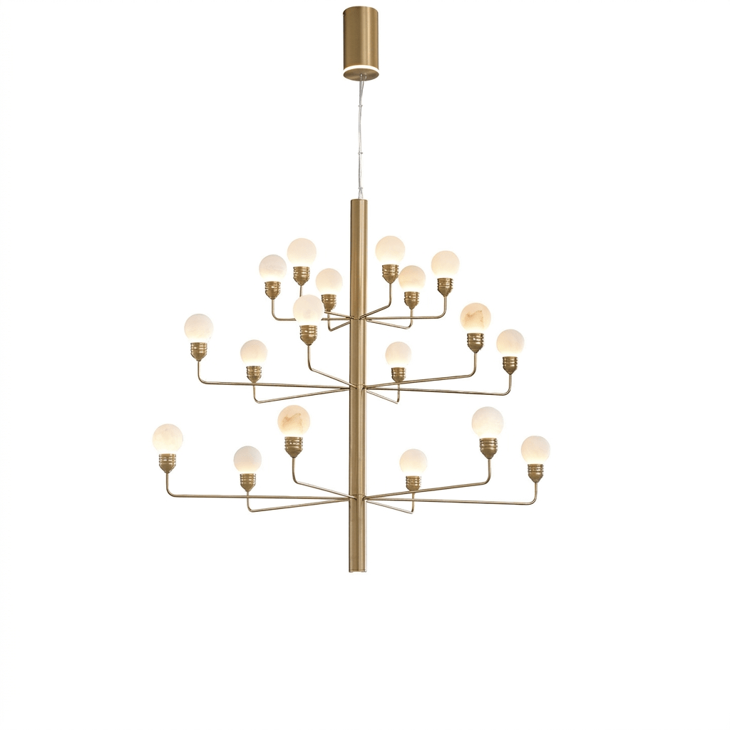 Raggiera Tiered Alabaster Globe Chandelier