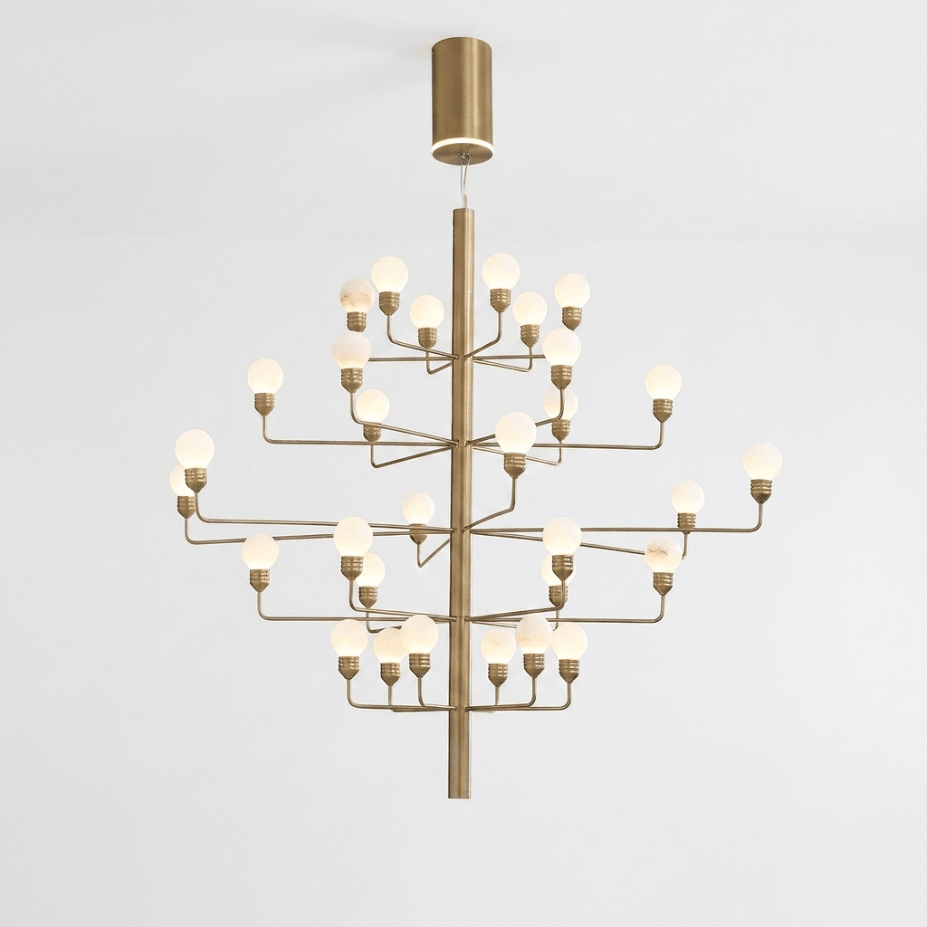 Raggiera Tiered Alabaster Globe Chandelier
