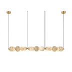 Alabaster Pebble Linear Chandelier