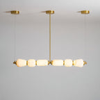 Alabaster Pebble Linear Chandelier