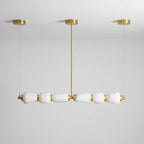 Alabaster Pebble Linear Chandelier
