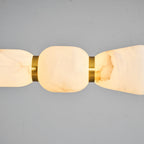 Alabaster Pebble Linear Chandelier