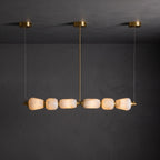 Alabaster Pebble Linear Chandelier