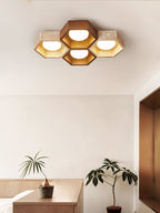 Honeycomb Travertine Ceiling Lamp