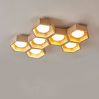 Honeycomb Travertine Ceiling Lamp