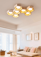 Honeycomb Travertine Ceiling Lamp
