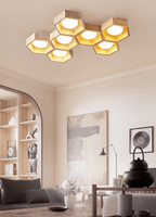 Honeycomb Travertine Ceiling Lamp