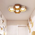 Honeycomb Travertine Ceiling Lamp