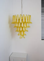 Wave Yellow Glass Chandelier