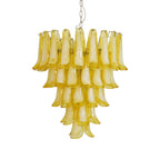 Wave Yellow Glass Chandelier