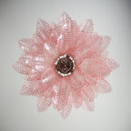 Pink Glass Leaf Chandelier