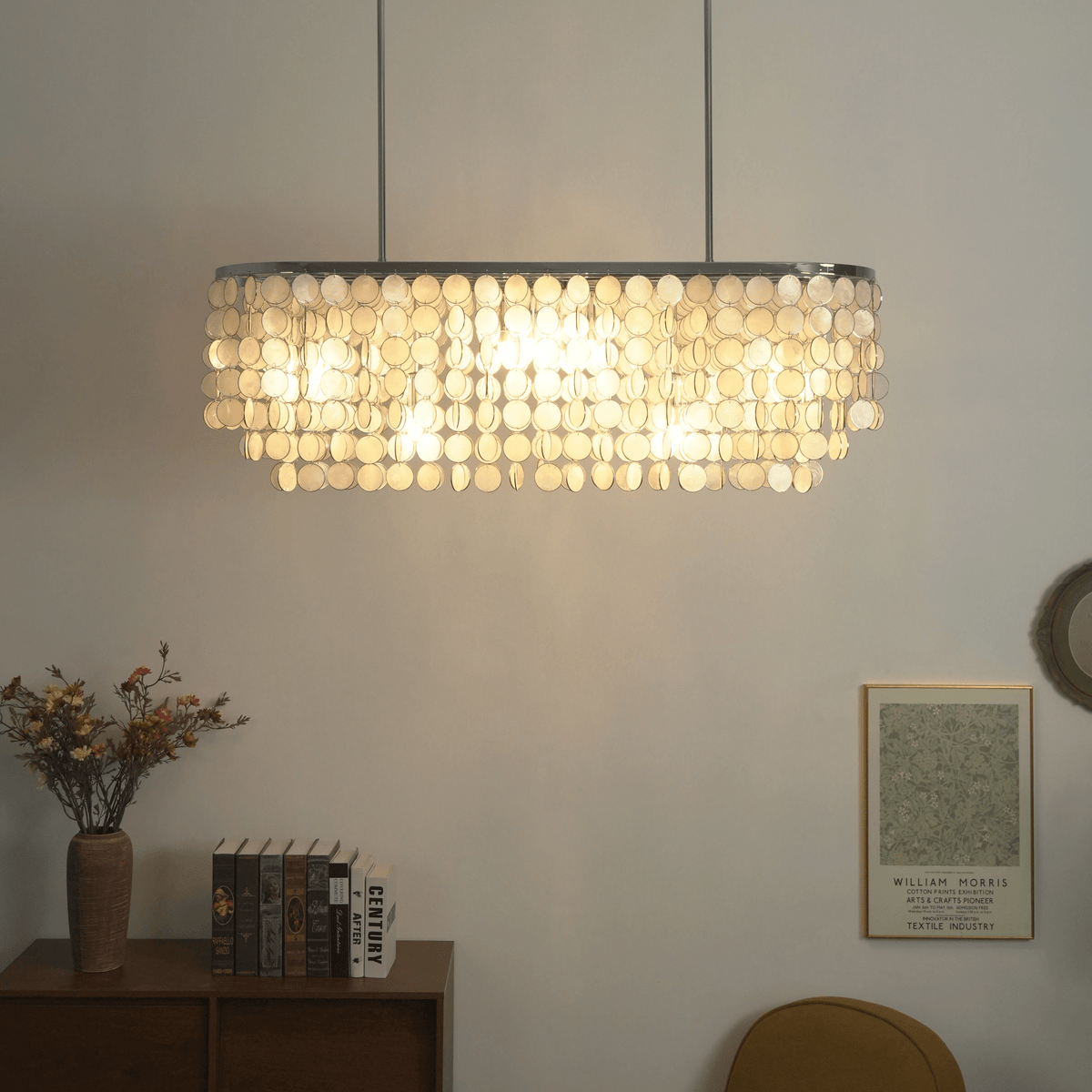 Liora Shell Linear Chandelier