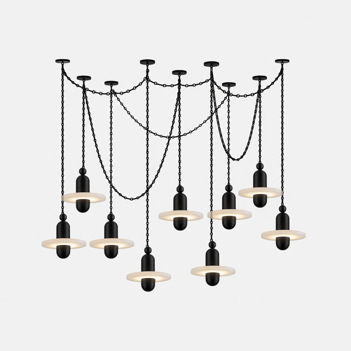 Orbital Drift Chain Chandelier