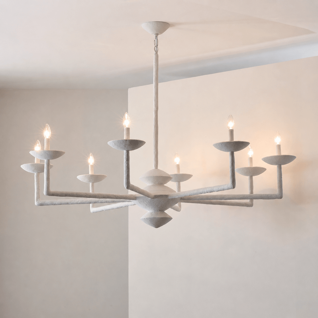 Sculptural Plaster Candelabra Chandelier