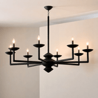 Sculptural Plaster Candelabra Chandelier