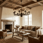 Sculptural Plaster Candelabra Chandelier