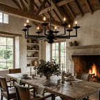 Sculptural Plaster Candelabra Chandelier