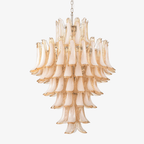 Amber Cloud Glass Petals Chandelier