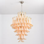 Amber Cloud Glass Petals Chandelier
