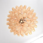 Amber Cloud Glass Petals Chandelier