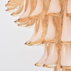 Amber Cloud Glass Petals Chandelier