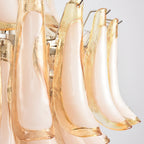 Amber Cloud Glass Petals Chandelier